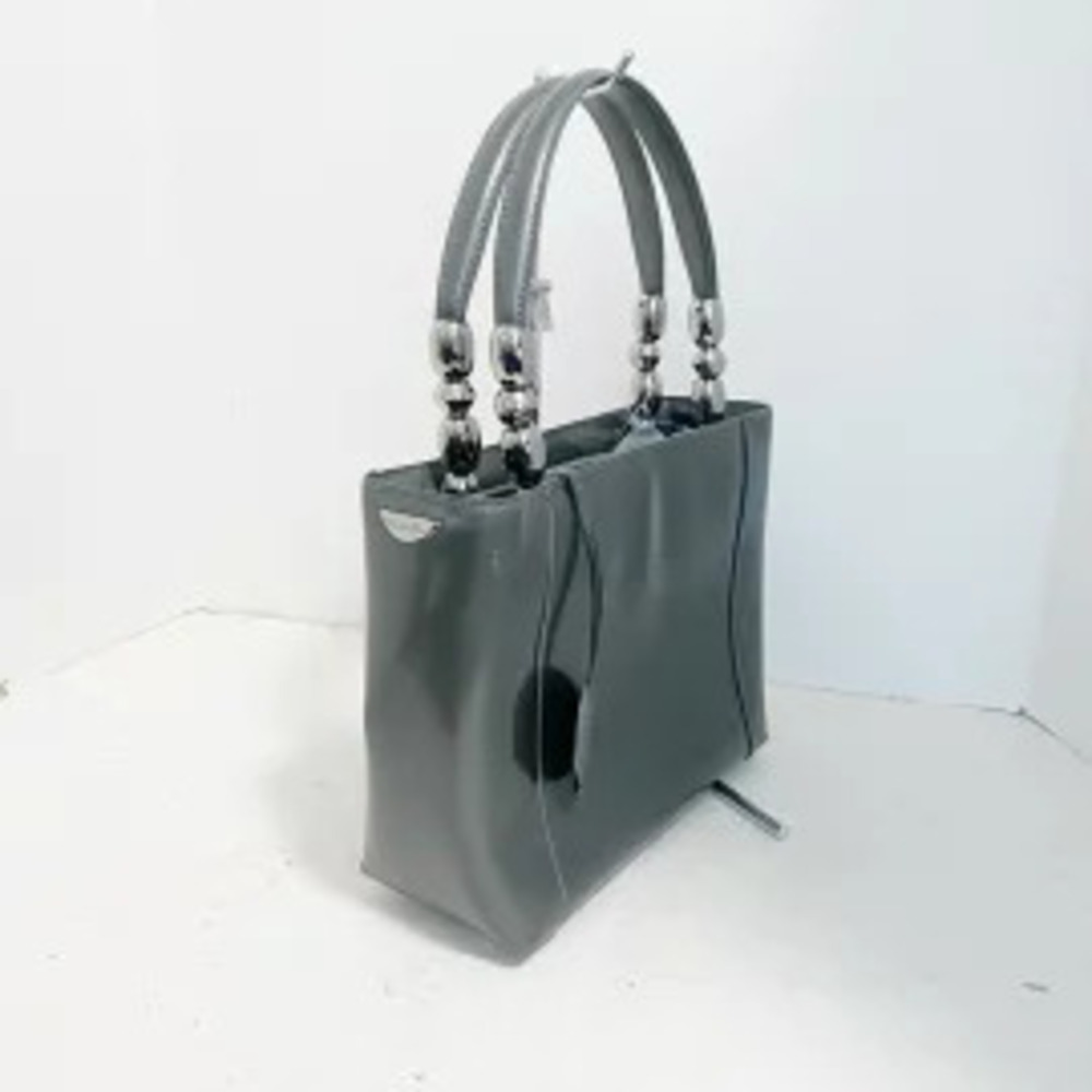Christian Dior Maris Pearl Handbag Black Leather